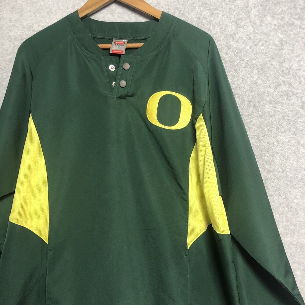 Nike Team University of Oregon Ducks Windbreaker Pullover Size Medium Baseball - Picture 2 of 9